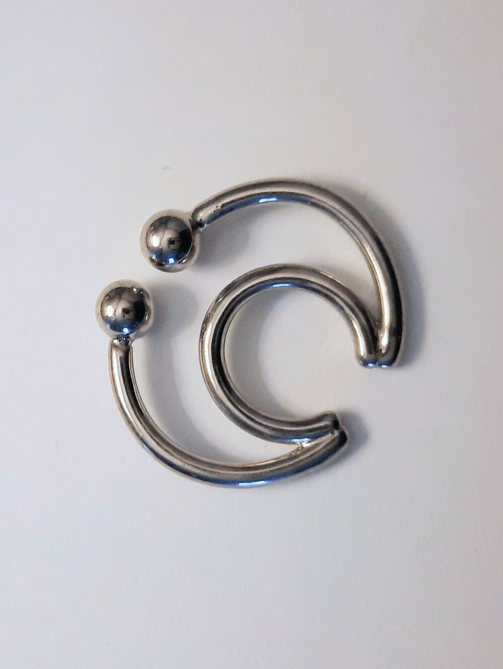 Justine Clenquet Silver Circular Barbell Ear Cuff